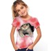 Kids Girls' 3D Cat T shirt Tee Short Sleeve Cat Graphic Animal Rainbow Children Tops Active Cute 3-12 Years