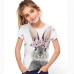 Kids Girls' 3D Cat T shirt Tee Short Sleeve Cat Graphic Animal Rainbow Children Tops Active Cute 3-12 Years