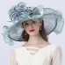 Hats Headwear Tulle Organza Bucket Hat Straw Hat Sun Hat Wedding Outdoor Melbourne Cup Cocktail Royal Astcot Fashion Vintage Style With Bowknot Flower Headpiece Headwear