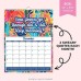 2024 Calendar,Christmas Decor Gift Mental Health 2024 Wall Calendar Funny, Creative Monthly Planner Sweary Mental Health Calendar, Colorful Art Floral Calendar