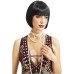 1920s Flapper Short Wig Great Gatsby Bobo Wig Black Straight Wig Flapper Costume Hair Wigs Accessory