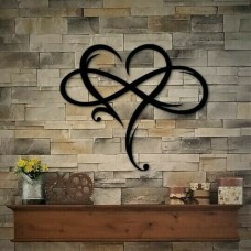 Eternal love infinity heart infinity heart home decorations metal wall artSymbol with Heart Metal Sign/Infinity Heart Wrought Iron Indoor Ornaments Wall Decoration Art Sculpture