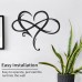 Eternal love infinity heart infinity heart home decorations metal wall artSymbol with Heart Metal Sign/Infinity Heart Wrought Iron Indoor Ornaments Wall Decoration Art Sculpture