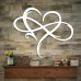 Eternal love infinity heart infinity heart home decorations metal wall artSymbol with Heart Metal Sign/Infinity Heart Wrought Iron Indoor Ornaments Wall Decoration Art Sculpture