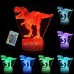 Dinosaur Toys 3D Night Light Lamp - Children Kids Gift for Boys 16 LED Colors Changing Lighting Touch USB Charge Table Desk Bedroom Decoration Cool Gifts Ideas Birthday Xmas for Baby Friends