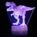 Dinosaur Toys 3D Night Light Lamp - Children Kids Gift for Boys 16 LED Colors Changing Lighting Touch USB Charge Table Desk Bedroom Decoration Cool Gifts Ideas Birthday Xmas for Baby Friends