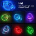 Fiber Optic Cap LED Hat with 7 Colors Luminous Glowing EDC Baseball Hats USB Charging Light up caps Event Party LED Christmas Cap for Event Holiday