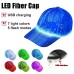 Fiber Optic Cap LED Hat with 7 Colors Luminous Glowing EDC Baseball Hats USB Charging Light up caps Event Party LED Christmas Cap for Event Holiday