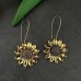 Women's Drop Earrings Fine Jewelry Retro Precious Flower Shape Simple Vintage Earrings Jewelry Gold For Wedding Party 1 Pair