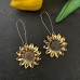 Women's Drop Earrings Fine Jewelry Retro Precious Flower Shape Simple Vintage Earrings Jewelry Gold For Wedding Party 1 Pair