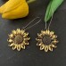 Women's Drop Earrings Fine Jewelry Retro Precious Flower Shape Simple Vintage Earrings Jewelry Gold For Wedding Party 1 Pair