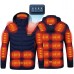 21 Zone Heating Electric Heated Jacket USB Charging Self Heating Vest Winter Outdoor Sports Waterproof Windproof Heated Vest