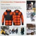 21 Zone Heating Electric Heated Jacket USB Charging Self Heating Vest Winter Outdoor Sports Waterproof Windproof Heated Vest