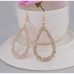 Women's Crystal Drop Earrings Fine Jewelry Classic Precious Stylish Simple Earrings Jewelry Silver / Gold For Wedding Party 1 Pair