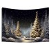 Golden Forest Hanging Tapestry Wall Art Xmas Large Tapestry Mural Decor Photograph Backdrop Blanket Curtain Home Bedroom Living Room Decoration