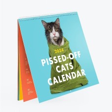 2024 Pissed-Off Cats Calendar, Gallery Calendar 2024, 2024 Fun Cats Calendar, Wall Monthly Planner, Creative Planning Calendar, Student Desktop Decoration To-do List Portable Monthly Calendar