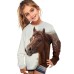 Girls' 3D Animal Horse T shirt Long Sleeve 3D Print Fall Winter Active Fashion Polyester Kids 3-12 Years Outdoor Daily Regular Fit