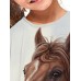 Girls' 3D Animal Horse T shirt Long Sleeve 3D Print Fall Winter Active Fashion Polyester Kids 3-12 Years Outdoor Daily Regular Fit