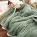 Sherpa Blanket Fleece-Layerd Thick Warm Blanket for Winter Bed Super Soft Fuzzy Flannel Wool Like Reversible Velvet Plush Twin Queen King Weighted Blanket