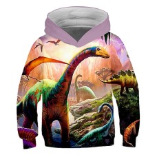 Kids Toddler Boys' Hoodie & Sweatshirt Pullover Long Sleeve Dinosaur 3D Print Graphic Color Block Unisex Blue Yellow Army Green Children Tops Active Streetwear 3-12 Years