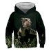 Kids Toddler Boys' Hoodie & Sweatshirt Pullover Long Sleeve Dinosaur 3D Print Graphic Color Block Unisex Blue Yellow Army Green Children Tops Active Streetwear 3-12 Years