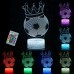 Soccer 3D Night Light Lamp with Remote & Touch ControlMultiple Colour & Flashing Modes and Brightness AdjustedUSB & Batteries PoweredBest Gifts for Sport Lovers Boys Girls Kids