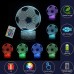 Soccer 3D Night Light Lamp with Remote & Touch ControlMultiple Colour & Flashing Modes and Brightness AdjustedUSB & Batteries PoweredBest Gifts for Sport Lovers Boys Girls Kids