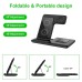 15W Wireless Charger Stand for IPhone 15 14 13 12 11 Apple Watch Airpods Pro IWatch 8 7 3 In 1 Fast Charging Dock Station Foldable