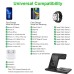 15W Wireless Charger Stand for IPhone 15 14 13 12 11 Apple Watch Airpods Pro IWatch 8 7 3 In 1 Fast Charging Dock Station Foldable