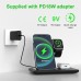 15W Wireless Charger Stand for IPhone 15 14 13 12 11 Apple Watch Airpods Pro IWatch 8 7 3 In 1 Fast Charging Dock Station Foldable