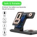 15W Wireless Charger Stand for IPhone 15 14 13 12 11 Apple Watch Airpods Pro IWatch 8 7 3 In 1 Fast Charging Dock Station Foldable