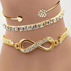 3pcs Women's Cuff Bracelet Bracelet Classic Precious Vintage Personalized Alloy Bracelet Jewelry Silver / Golden / Rose Gold For Gift Festival