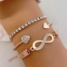 3pcs Women's Cuff Bracelet Bracelet Classic Precious Vintage Personalized Alloy Bracelet Jewelry Silver / Golden / Rose Gold For Gift Festival