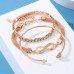 3pcs Women's Cuff Bracelet Bracelet Classic Precious Vintage Personalized Alloy Bracelet Jewelry Silver / Golden / Rose Gold For Gift Festival