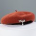 Hats 100% Wool Beret Hat Floppy Hat Casual Daily Wear Cute Casual With Pure Color Trim Headpiece Headwear