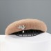 Hats 100% Wool Beret Hat Floppy Hat Casual Daily Wear Cute Casual With Pure Color Trim Headpiece Headwear