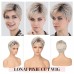 Piexie Cut Wigs for Women Short Pixie Cut Wig For White Ladies Short Hair Wig With Bangs Free Straight Hair Synthetic Wig For Everyday Use Party