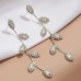 Women's Clear Drop Earrings Fine Jewelry Geometrical Leaf Stylish Trendy S925 Sterling Silver Earrings Jewelry Silver / Gold For Wedding Party 1 Pair