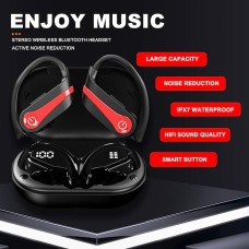 YYK-Q63 True Wireless Headphones TWS Earbuds Ear Hook Bluetooth 5.3 Smart Touch Control LED Power Display for Apple Samsung Huawei Xiaomi MIEveryday Use Office Business Car Motorcycle Truck Driving