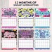 2024 Calendar,Christmas Decor Gift Mental Health 2024 Wall Calendar Funny, Creative Monthly Planner Sweary Mental Health Calendar, Colorful Art Floral Calendar