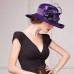 Wool Hats with Flower 1PC Casual Kentucky Derby Horse Race Headpiece Melbourne Cup Hats Headpiece