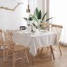 Tablecloth Art Nordic Bamboo Knotted Linen with Tassel Tablecloth Tea Coffee Table for Dining Table Home Room Decoration