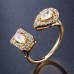 Open Ring Party Briolette Silver Rose Gold Gold Copper Pear Stylish Trendy 1PC Zircon