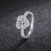 Ring Wedding Geometrical Silver Rhinestone S925 Sterling Silver Heart Stylish Simple Luxury 1PC / Women's / Open Ring / One Earring / Adjustable Ring