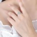 Ring Wedding Geometrical Silver Rhinestone S925 Sterling Silver Heart Stylish Simple Luxury 1PC / Women's / Open Ring / One Earring / Adjustable Ring