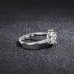 Ring Wedding Geometrical Silver Rhinestone S925 Sterling Silver Heart Stylish Simple Luxury 1PC / Women's / Open Ring / One Earring / Adjustable Ring