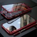 Magnetic Adsorption Case For iPhone 15 14 Pro Max Plus 13 12 mini 11 X XR XS Max 8 7 PLUS Front and Back Tempered Glass Full Screen Coverage Metal Frame Clear Cover Bumper with Camera Lens Protector