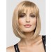 Human Hair Blend Wig Short Straight Bob Short Hairstyles 2020 Straight With Bangs Capless Women's Black Blonde Brown With Blonde 12 inch