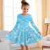 Girls' 3D Pink Butterfly Dress Long Sleeve 3D Print Fall Winter Sports & Outdoor Daily Holiday Cute Casual Beautiful Kids 3-12 Years Casual Dress A Line Dress Above Knee Polyester Regular Fit