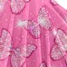 Girls' 3D Pink Butterfly Dress Long Sleeve 3D Print Fall Winter Sports & Outdoor Daily Holiday Cute Casual Beautiful Kids 3-12 Years Casual Dress A Line Dress Above Knee Polyester Regular Fit